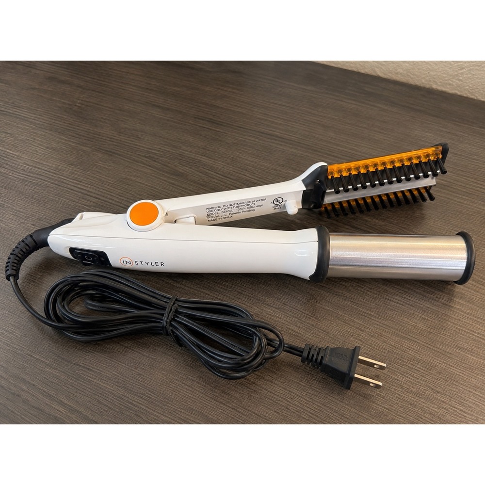 InStyler ISE100L1 Rotating Iron 1.25" Barrel Hair Styler Curl Straighten White